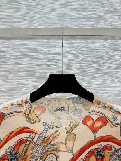 Horse head pattern knitted sweater