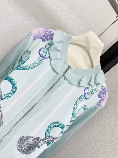 Rope jacquard cardigan