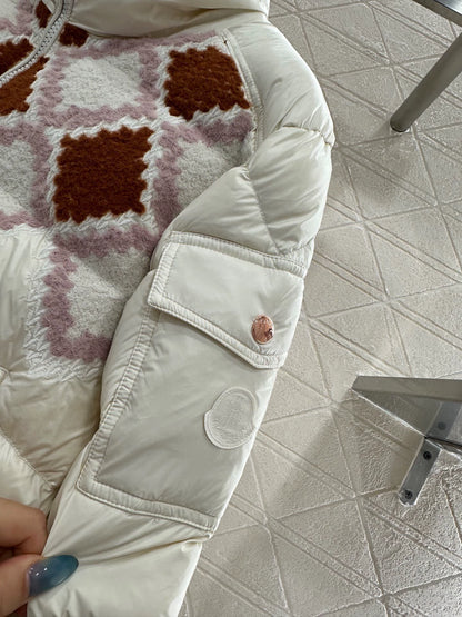 25fw Lingge embroidered spliced down jacket