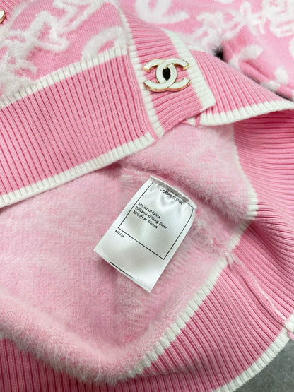 25fw Double C logo embroidered cardigan