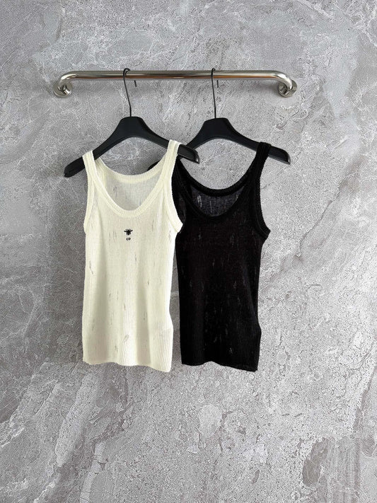 25 Hole craft vest sleeveless top