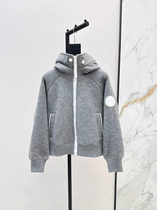 25fw Wool sports sweatshirt jacket