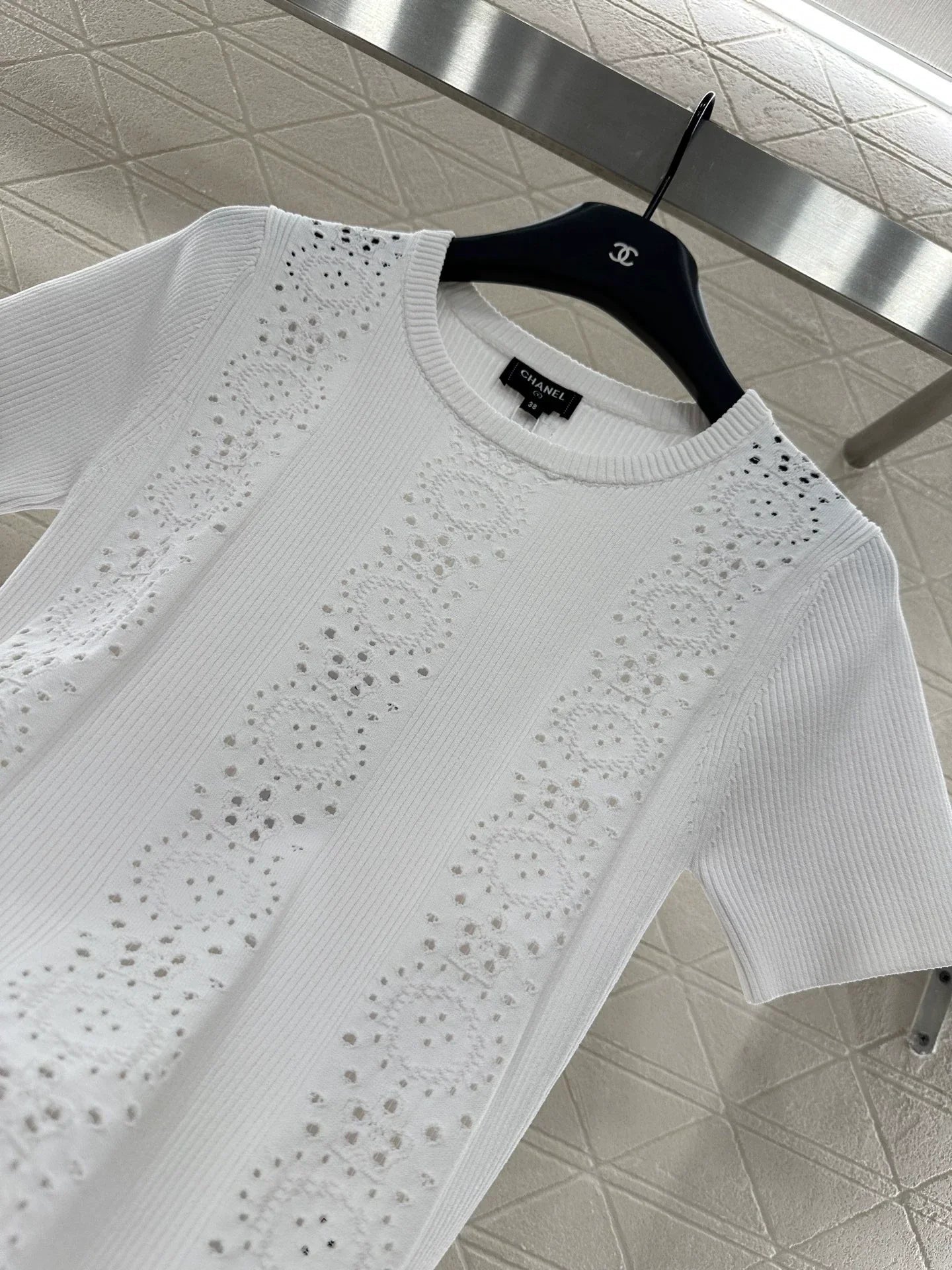 25fw Hollow knit short sleeves