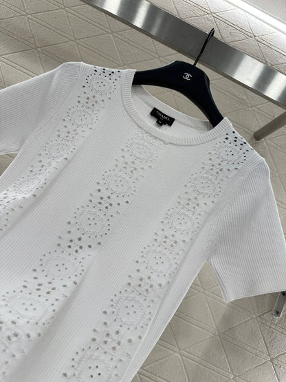 25fw Hollow knit short sleeves