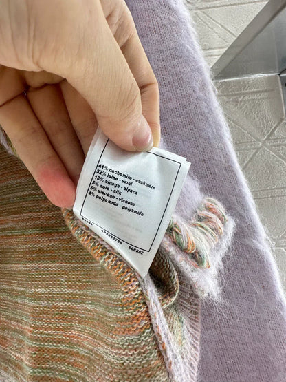 25fw Knitted edge tied knitted cardigan