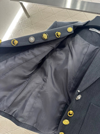 Asymmetric placket single western jacket