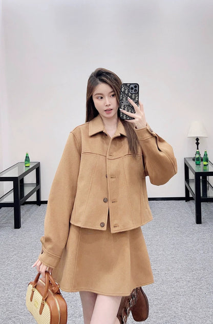 25fw lapel woolen coat
