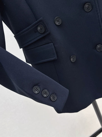 25fw Classic Lapel Double-Breasted Blazer