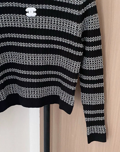 25fw Striped Knitted Long Sleeve