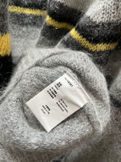 Striped mohair cardigan