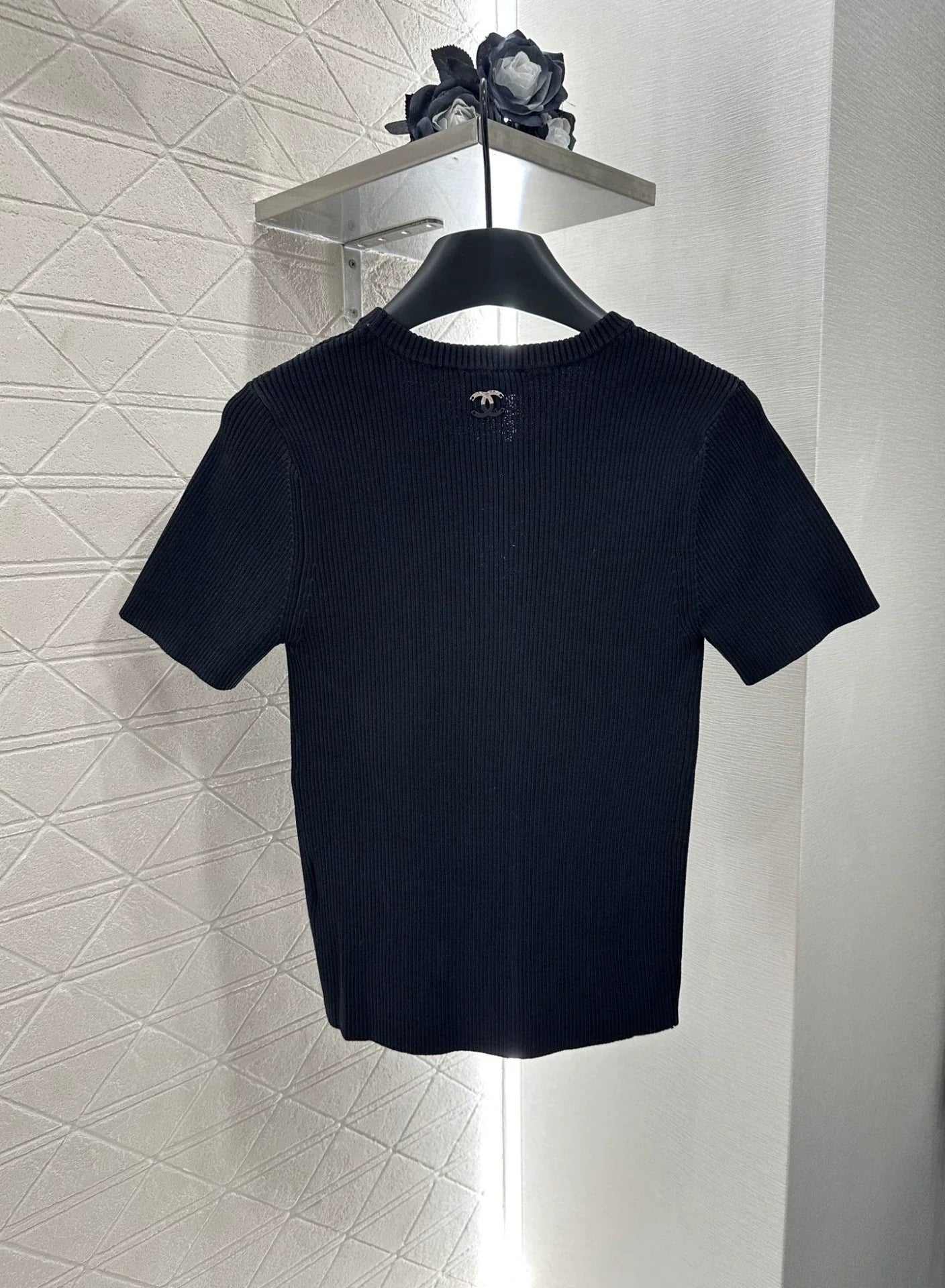 25fw Hollow knit short sleeves