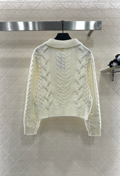 25fw Collar Knitted Top