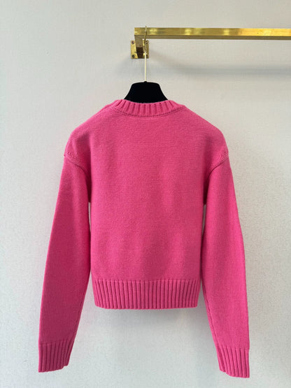 3D letter knitted sweater