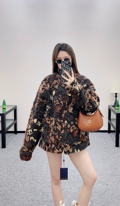 25fw Wear a teddy zipper jacket on both sides