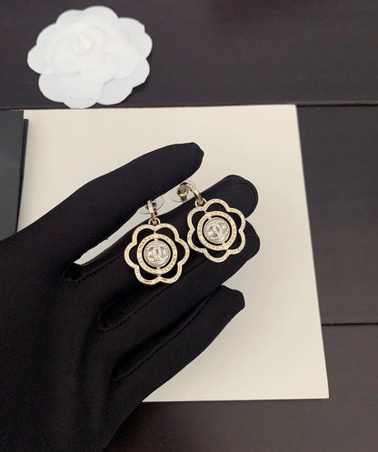 Hollow Camellia Earrings