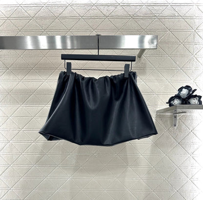 25fw Sheepskin shirt half skirt set