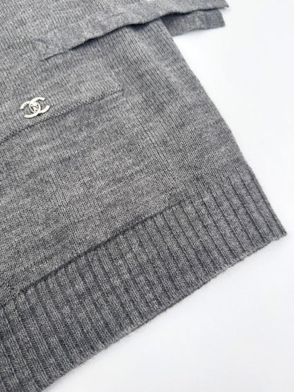 25fw Backpack buckle knitted cardigan