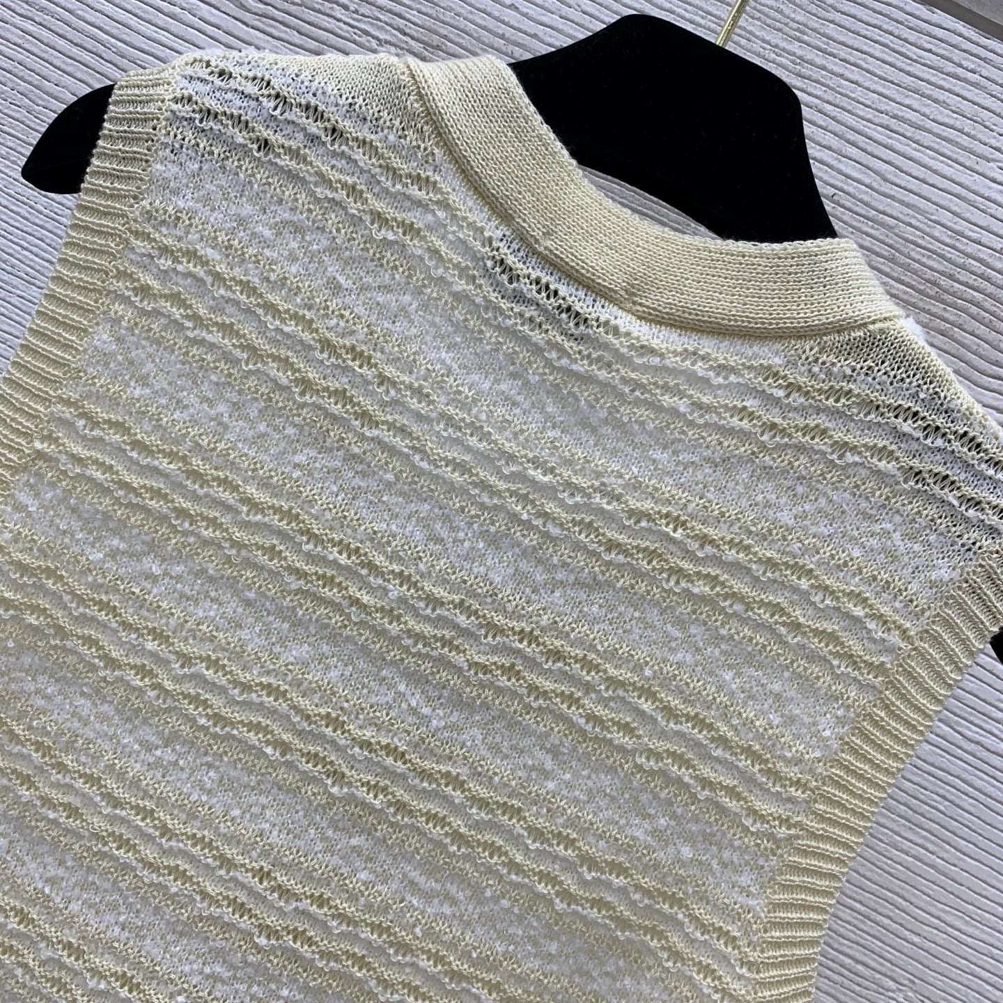 Knitted striped vest