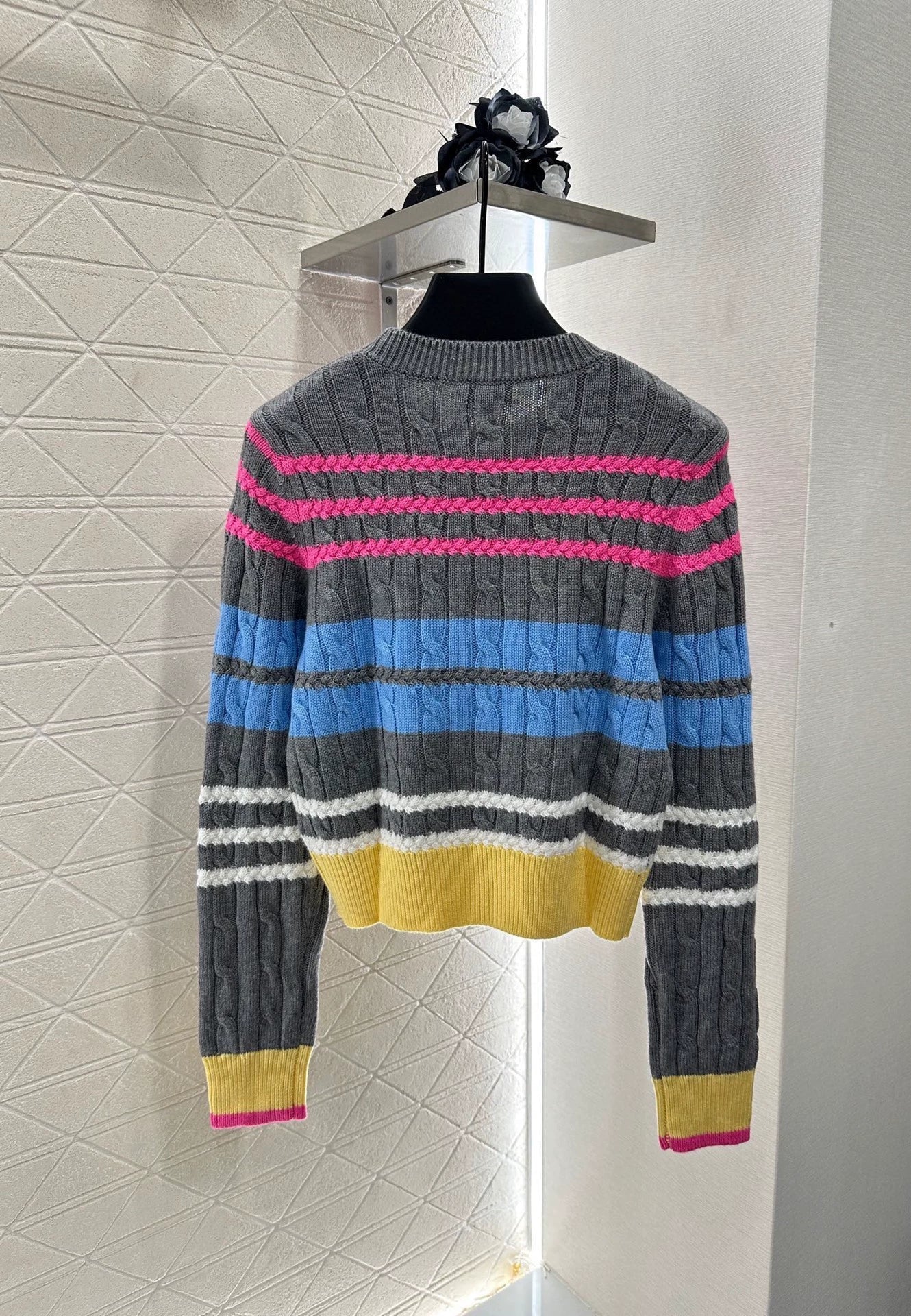 25 Colorful Striped Crochet Pullover Sweater