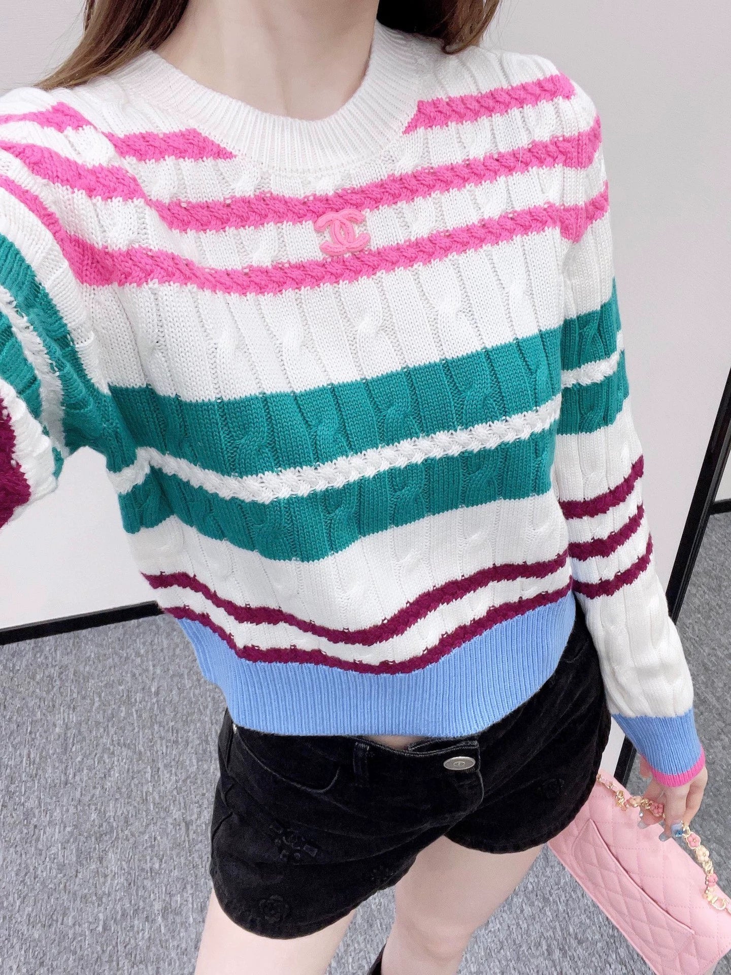 25 Colorful Striped Crochet Pullover Sweater