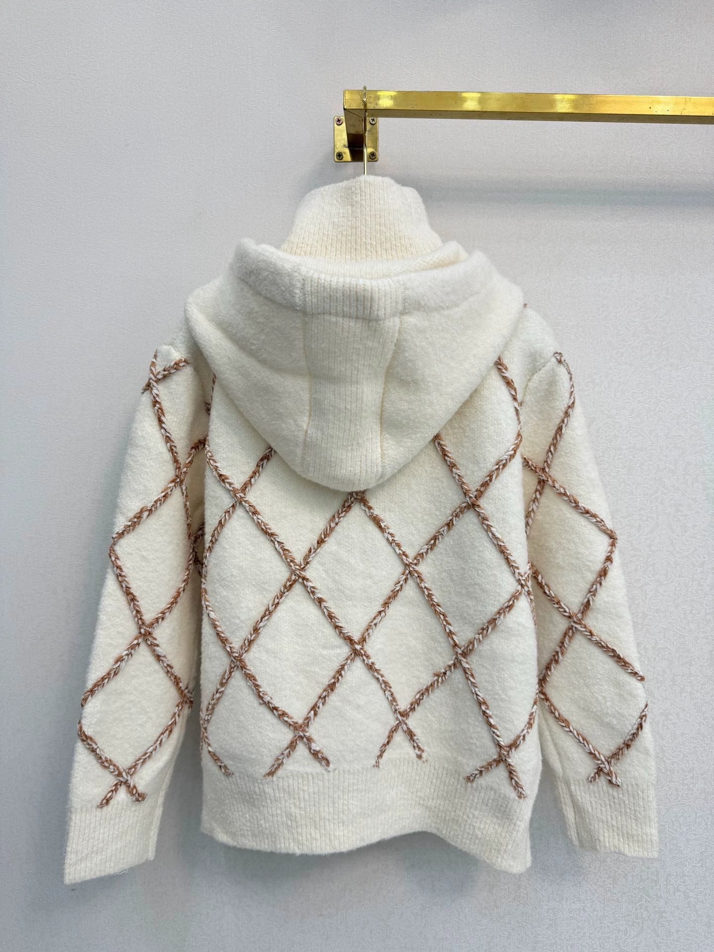 Lingge hooded cardigan