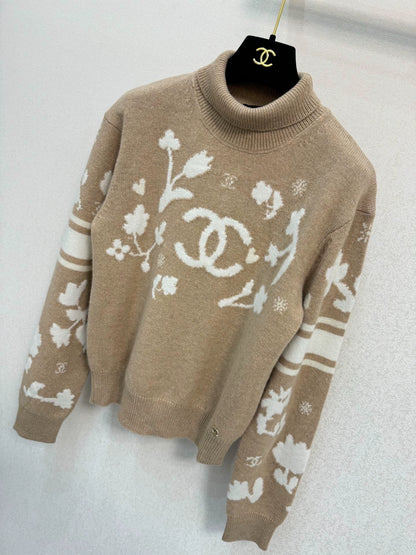 Cashmere high neck sweater