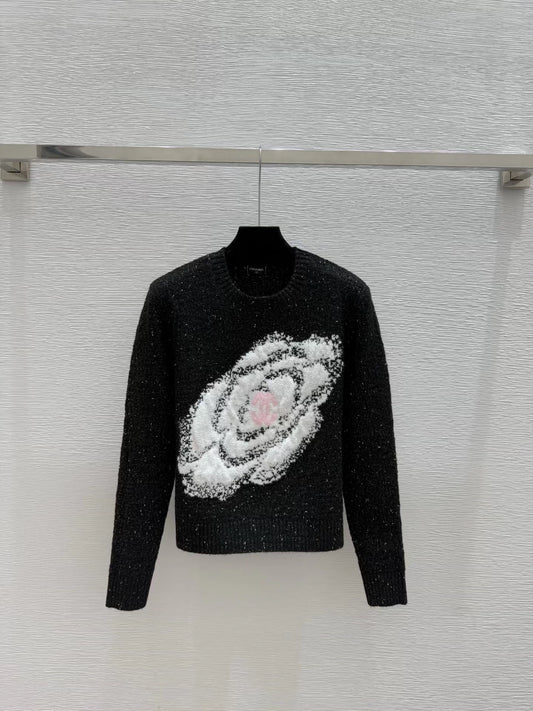 Rose Jacquard Sweater