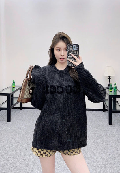 25fw Letter pullover sweater