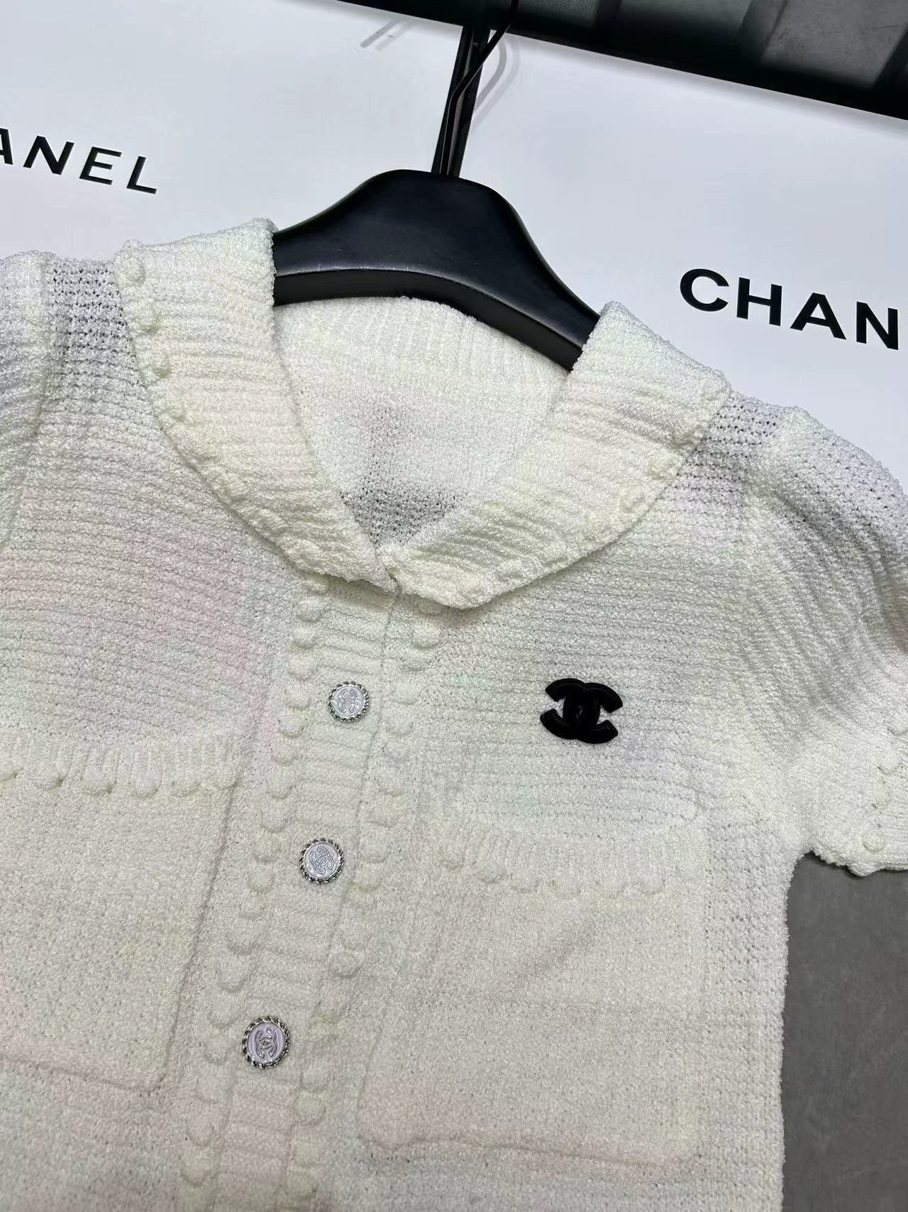 25 Summer new style lapel age-reducing knitted short sleeves