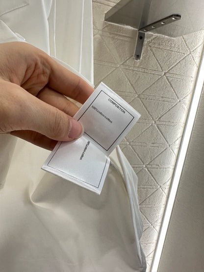 25fw Printed silk scarf shirt