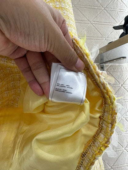 25fw Cotton wrapped edge camellia jacket