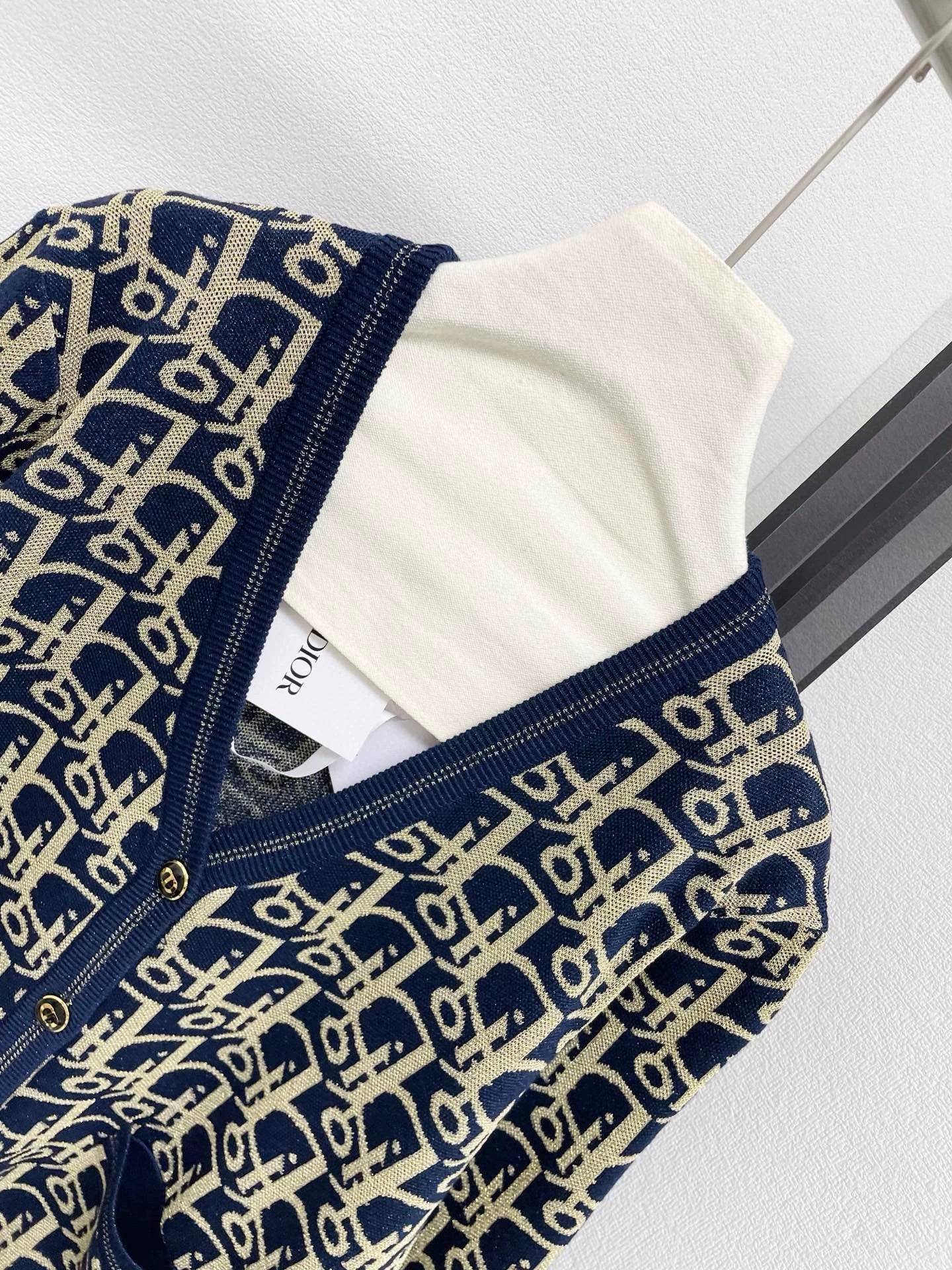 25fw Full printed logo knitted cardigan