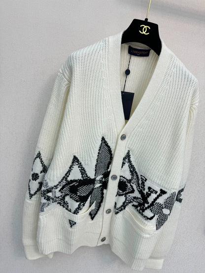 Skiing series knitted cardigan