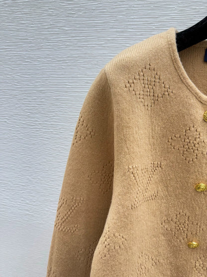 25fw Double breasted knitted cardigan