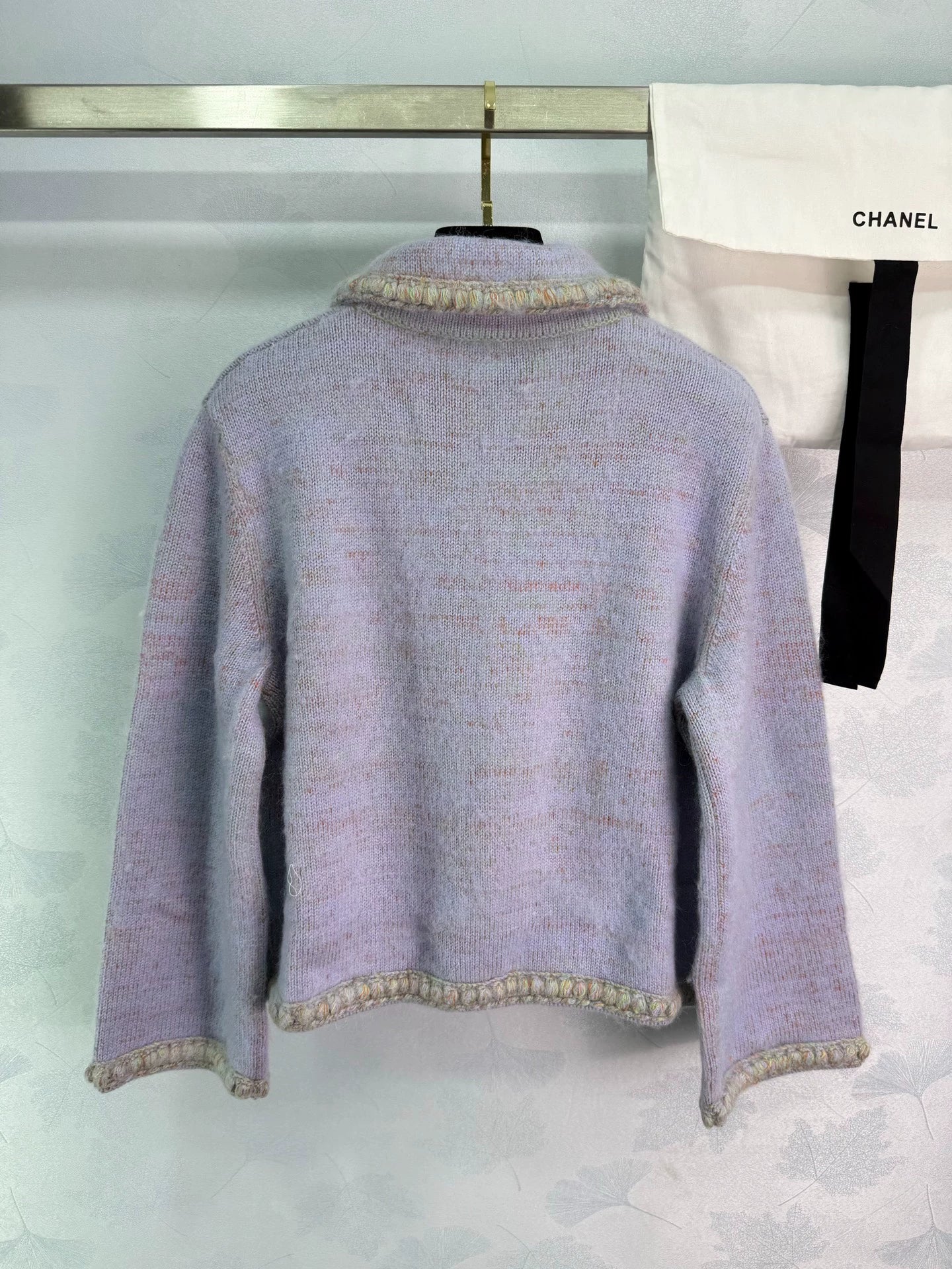 25fw Purple knitted cardigan