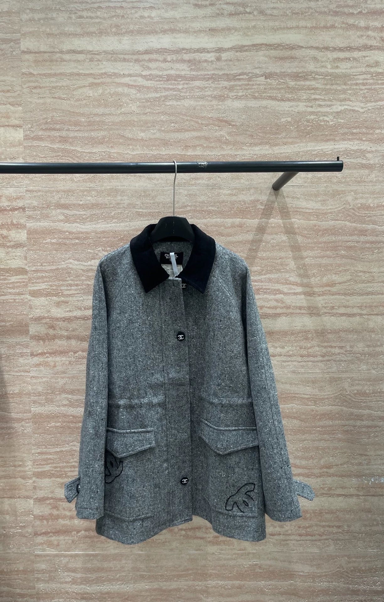 Grey wool blend jacket