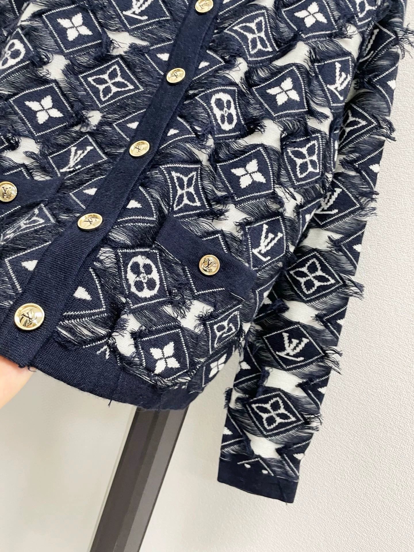 25fw Old flower knitted cardigan