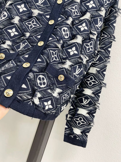 25fw Old flower knitted cardigan