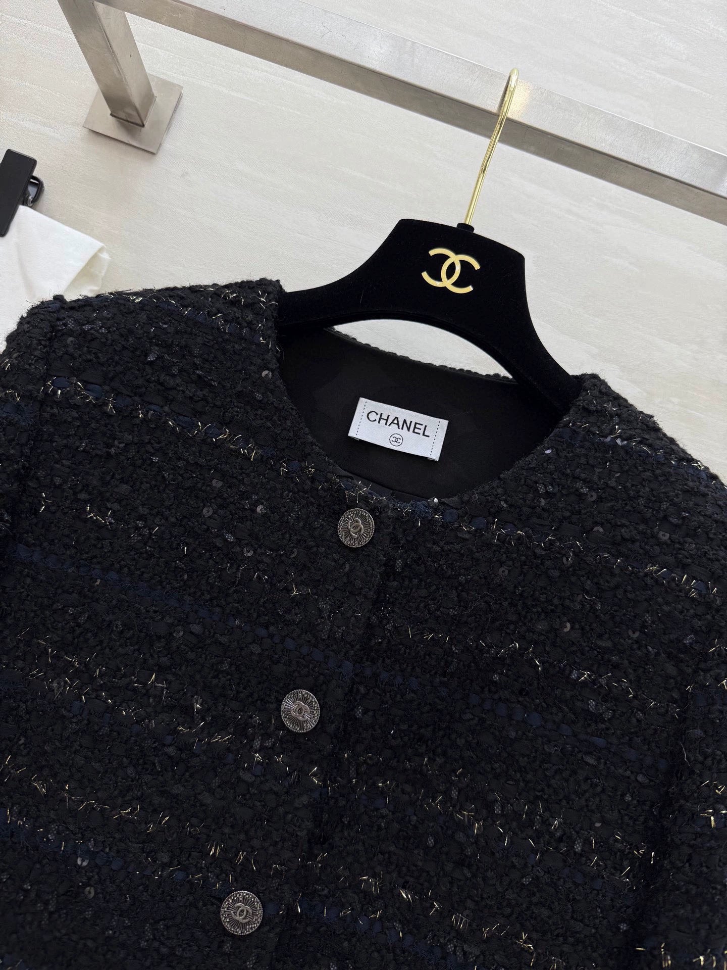 Knitted tweed jacket