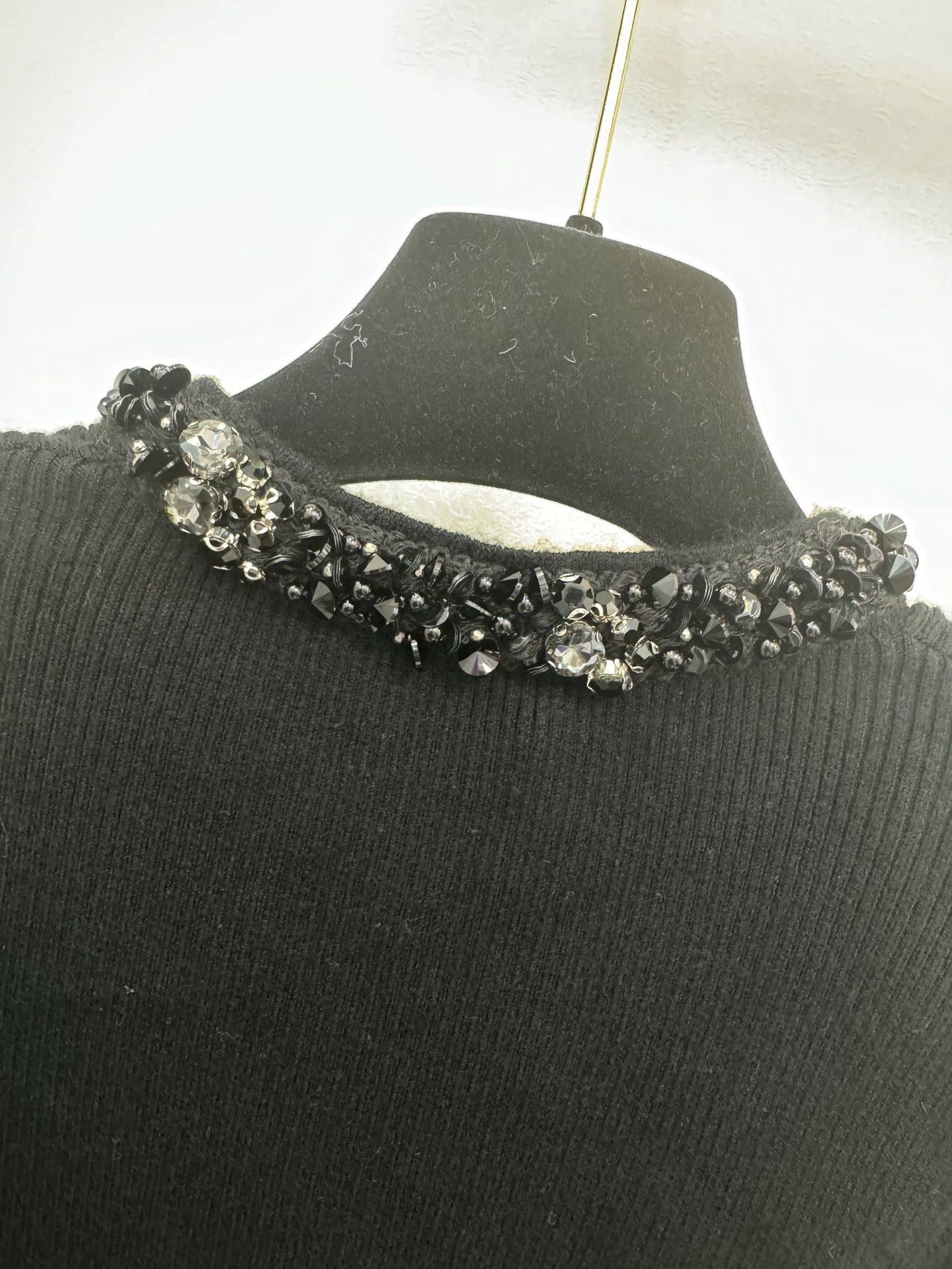 Black knitted cardigan