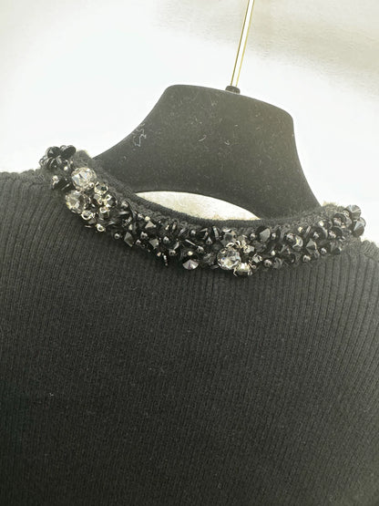 Black knitted cardigan