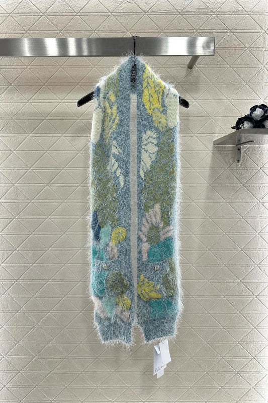 25fw Mohair knitted scarf