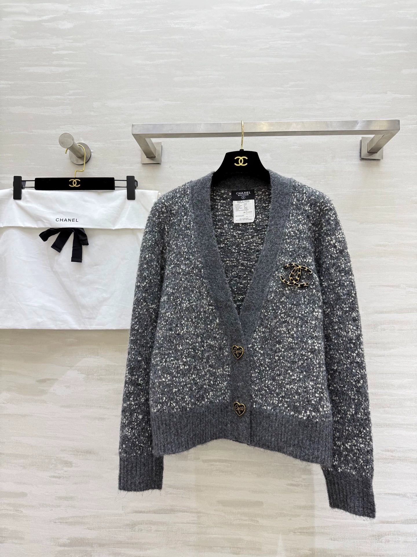 Wool knitted cardigan jacket