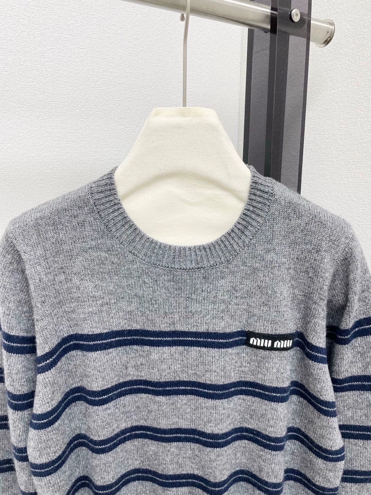 25fw Striped wool knitted sweater
