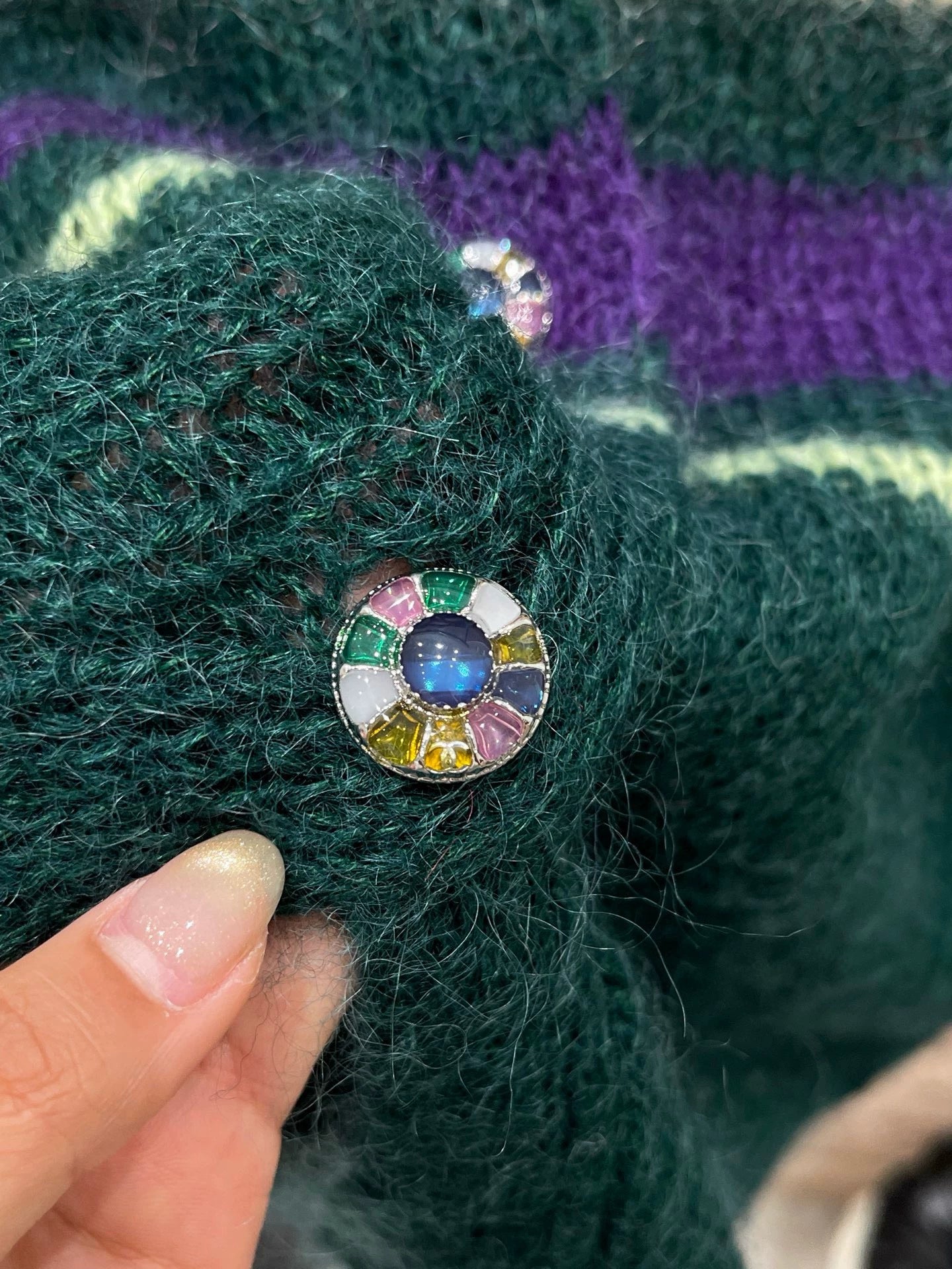 25fw Contrasting cardigan(vintage series)