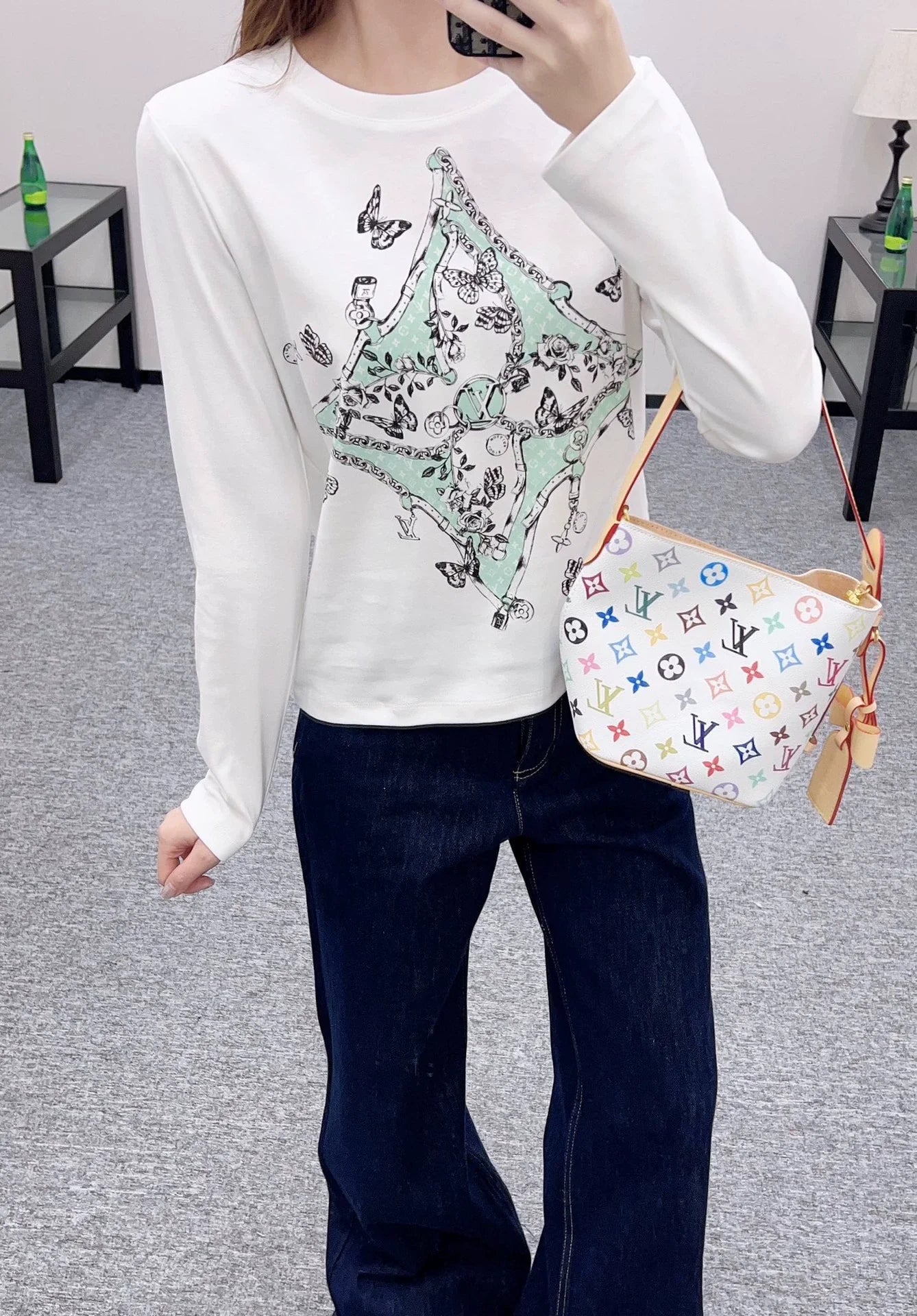 25fw Letter long sleeved shirt