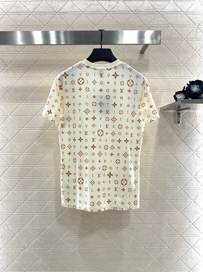 Round Neck Printed Chain T-Shirt