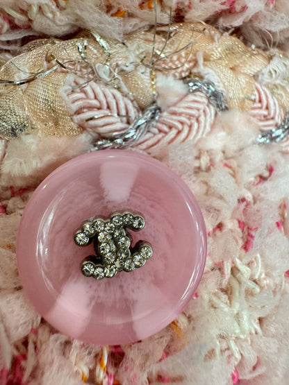 Pink coarse woolen coat