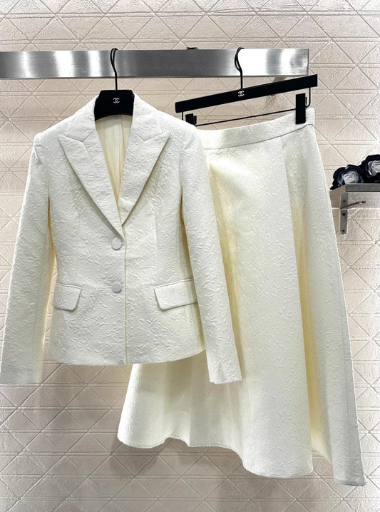 Shoulder suit half skirt set