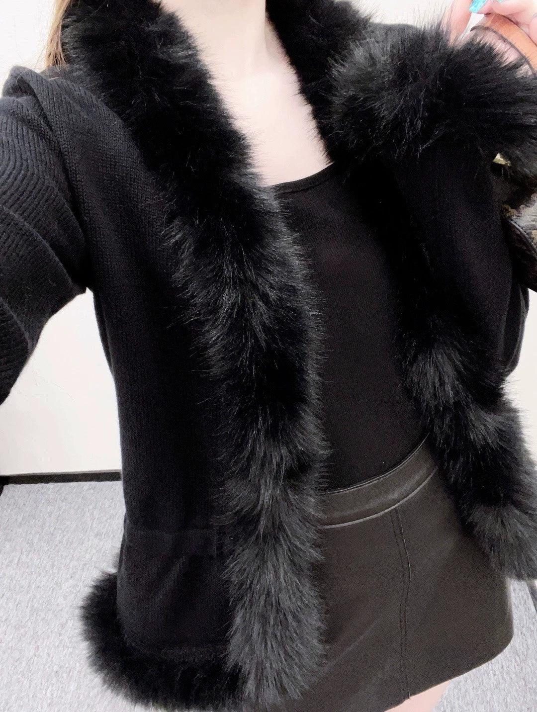 Knitted cardigan jacket